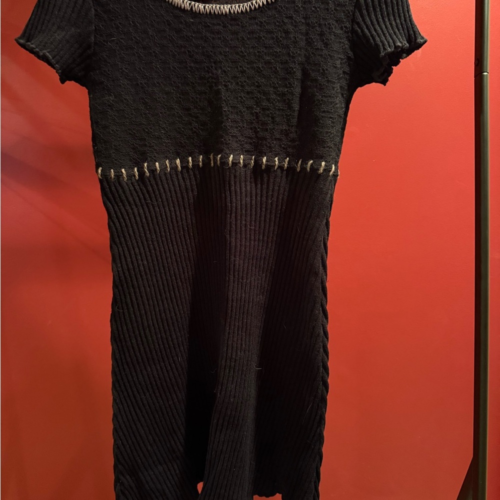 Esprit Black Textured Mini Dress